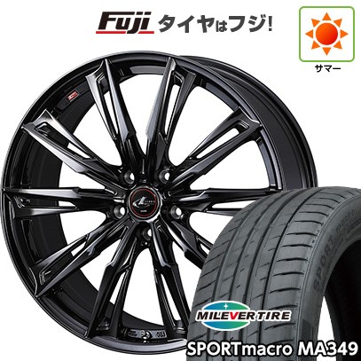 【新品国産車用5穴114.3】 夏タイヤ ホイール4本セット 245/35R20 ミレバー スポーツマクロ MA349（限定） WEDS ウェッズ レオニス GX 8.5J 20インチ(送料無料)｜フジ スペシャルセレクション