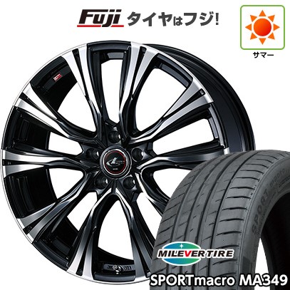 【新品国産車用5穴114.3】 夏タイヤ ホイール4本セット 245/35R20 ミレバー スポーツマクロ MA349（限定） WEDS ウェッズ レオニス VR 8.5J 20インチ(送料無料)｜フジ スペシャルセレクション 106,200円