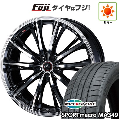 【新品国産車用5穴114.3】 夏タイヤ ホイール4本セット 235/55R18 ミレバー スポーツマクロ MA349（限定） WEDS ウェッズ レオニス RT 7J 18インチ(送料無料)