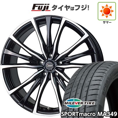 【新品国産車用5穴114.3】 夏タイヤ ホイール4本セット 215/45R18 ミレバー スポーツマクロ MA349（限定） ホットスタッフ クロノス CH-110 7.5J 18インチ(送料無料)