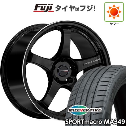 【新品国産車用5穴114.3】 夏タイヤ ホイール4本セット 215/45R18 ミレバー スポーツマクロ MA349（限定） ホットスタッフ クロススピード ハイパーエディションCR5 7.5J 18インチ(送料無料)