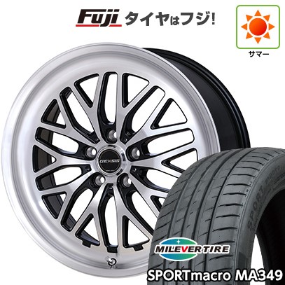 【新品国産車用5穴114.3】 夏タイヤ ホイール4本セット 215/45R18 ミレバー スポーツマクロ MA349（限定） モンツァ ジェクシス GM210 7.5J 18インチ(送料無料)