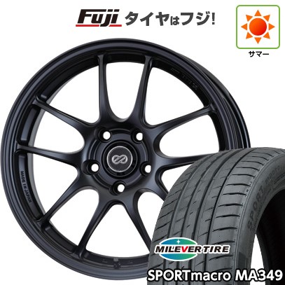 【新品国産車用5穴114.3】 夏タイヤ ホイール4本セット 235/55R18 ミレバー スポーツマクロ MA349（限定） ENKEI エンケイ PerformanceLine PF01 8J 18インチ(送料無料)