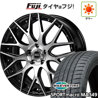 【新品国産車用5穴114.3】 夏タイヤ ホイール4本セット 215/45R18 ミレバー スポーツマクロ MA349（限定） モンツァ ワーウィック MX-09 7J 18インチ(送料無料)