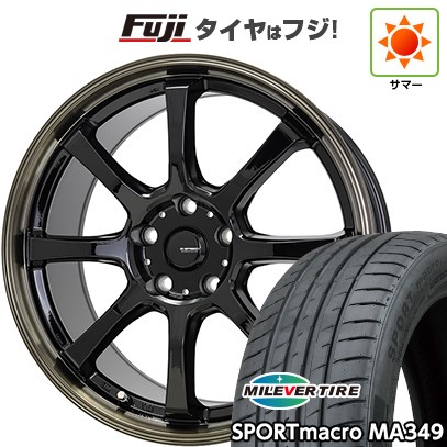 【新品国産車用5穴114.3】 夏タイヤ ホイール4本セット 235/55R18 ミレバー スポーツマクロ MA349（限定） ホットスタッフ ジースピード P-08 7J 18インチ(送料無料)