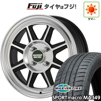 【新品国産車用4穴100】 夏タイヤ ホイール4本セット 195/45R16 ミレバー スポーツマクロ MA349（限定） ハヤシレーシング ハヤシストリート タイプSTF 6.5J 16インチ(送料無料)