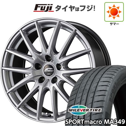 【新品国産車用5穴114.3】 夏タイヤ ホイール4本セット 235/55R18 ミレバー スポーツマクロ MA349（限定） MID WHEELS SQ27 8J 18インチ(送料無料)