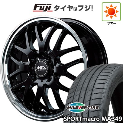 【新品国産車用4穴100】 夏タイヤ ホイール4本セット 195/50R16 ミレバー スポーツマクロ MA349（限定） MID WHEELS エグゼ10 6J 16インチ(送料無料)