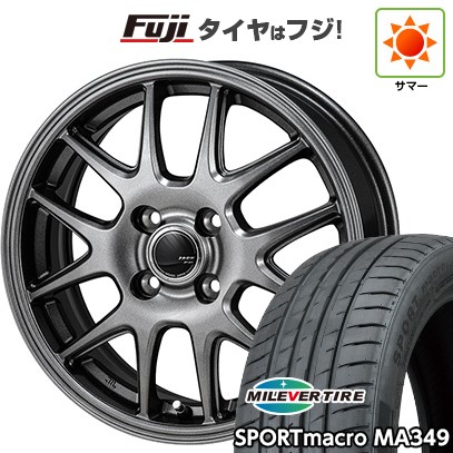 【新品国産車用4穴100】 夏タイヤ ホイール4本セット 195/50R16 ミレバー スポーツマクロ MA349（限定） モンツァ ZACK JP-205 6J 16インチ(送料無料) 50,160円