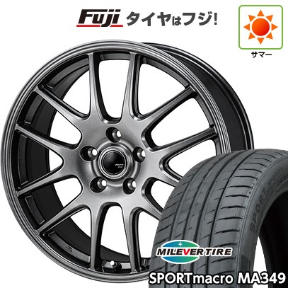 【新品国産車用5穴114.3】 夏タイヤ ホイール4本セット 215/55R17 ミレバー スポーツマクロ MA349（限定） モンツァ ZACK JP-205 7J 17インチ(送料無料)｜フジ スペシャルセレクション