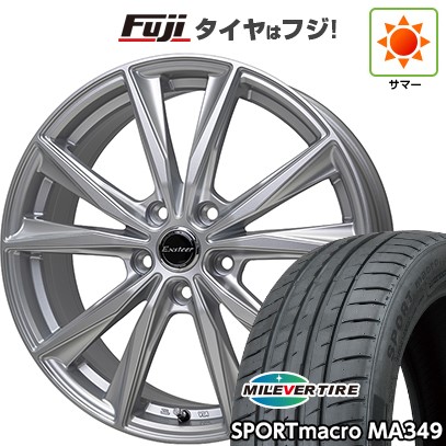 【新品国産車用5穴114.3】 夏タイヤ ホイール4本セット 205/55R17 ミレバー スポーツマクロ MA349(限定) ホットスタッフ エクスターST 7J 17インチ(送料無料)|フジ スペシャルセレクション