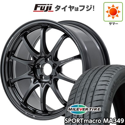 【新品国産車用5穴114.3】 夏タイヤ ホイール4本セット 215/45R18 ミレバー スポーツマクロ MA349（限定） RAYS レイズ ボルクレーシング CE28N-plus 7.5J 18インチ(送料無料)