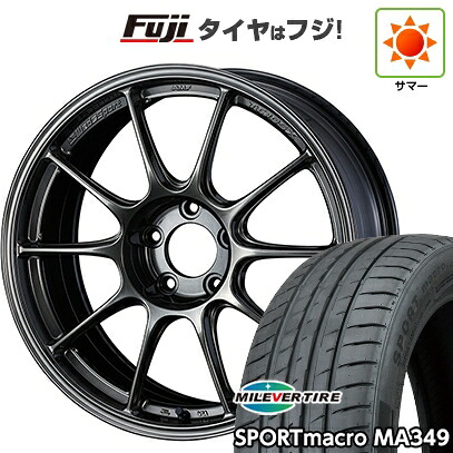 【新品国産車用5穴100】 夏タイヤ ホイール4本セット 225/40R18 ミレバー スポーツマクロ MA349(限定) WEDS ウェッズ ウェッズスポーツ TC-105X 8J 18インチ(送料無料)|フジ スペシャルセレクション