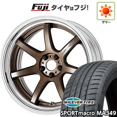 【新品国産車用5穴114.3】 夏タイヤ ホイール4本セット 245/35R20 ミレバー スポーツマクロ MA349（限定） WORK ワーク エモーション T7R 2P 8J 20インチ(送料無料)