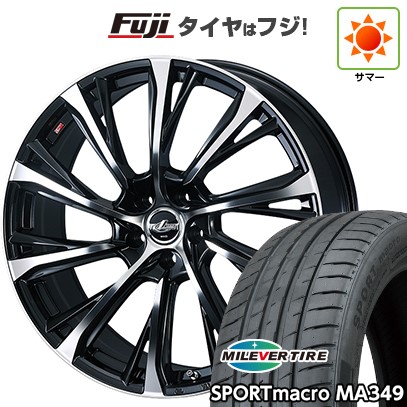 【新品国産車用5穴114.3】 夏タイヤ ホイール4本セット 245/35R20 ミレバー スポーツマクロ MA349(限定) WEDS ウェッズ レオニス JG 8.5J 20インチ(送料無料)|フジ スペシャルセレクション