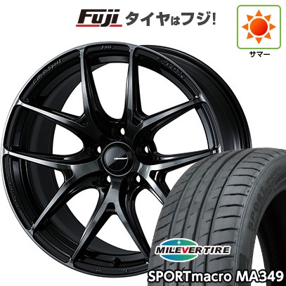 【新品国産車用5穴100】 夏タイヤ ホイール4本セット 225/40R18 ミレバー スポーツマクロ MA349（限定） WEDS ウェッズ ウェッズスポーツ SA-01R 7.5J 18インチ(送料無料)
