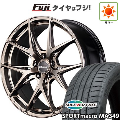 【新品国産車用5穴114.3】 夏タイヤ ホイール4本セット 235/55R18 ミレバー スポーツマクロ MA349（限定） RAYS レイズ ベルサス クラフトコレクション VV21S (XIJ) 8J 18インチ(送料無料)｜フジ スペシャルセレクション