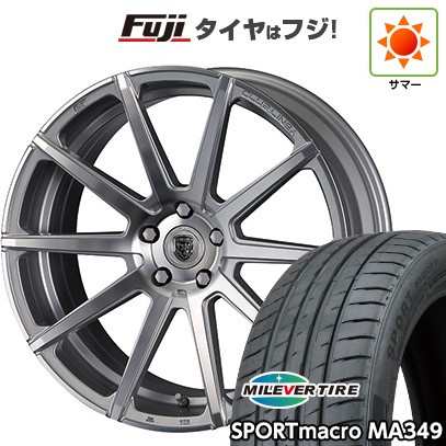 【新品国産車用5穴100】 夏タイヤ ホイール4本セット 225/40R18 ミレバー スポーツマクロ MA349（限定） クリムソン クラブリネア マルディーニ FF 8J 18インチ(送料無料)