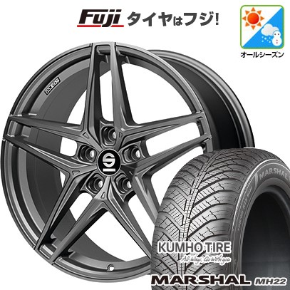 【新品国産車用5穴114.3】 オールシーズンタイヤ ホイール4本セット 215/50R17 クムホ マーシャル MH22 オールシーズン(限定) OZ SPARCO レコード 7.5J 17インチ(送料無料)