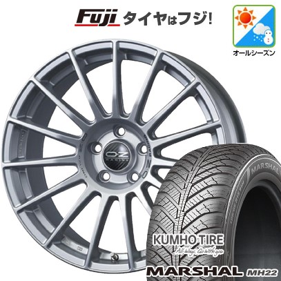 【新品国産車用5穴114.3】 オールシーズンタイヤ ホイール4本セット 205/55R17 クムホ マーシャル MH22 オールシーズン(限定) OZ スーパーツーリズモ LM 17インチ(送料無料)｜フジ スペシャルセレクション
