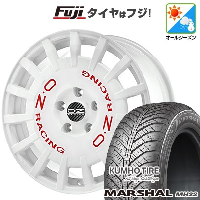 【新品国産車用4穴100】 オールシーズンタイヤ ホイール4本セット 195/55R16 91 V XL クムホ マーシャル MH22 オールシーズン(限定) OZ ラリーレーシング 6.5J 16インチ(送料無料)
