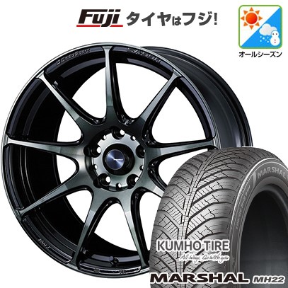 【新品国産車用5穴114.3】 オールシーズンタイヤ ホイール4本セット 235/55R18 クムホ マーシャル MH22 オールシーズン(限定) WEDS ウェッズ ウェッズスポーツ SA-99R 7.5J 18インチ(送料無料)