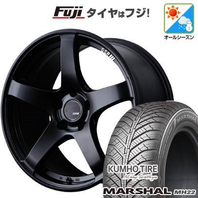 【新品国産車用5穴114.3】 オールシーズンタイヤ ホイール4本セット 235/55R18 クムホ マーシャル MH22 オールシーズン(限定) SSR GT GTV01 8J 18インチ(送料無料)
