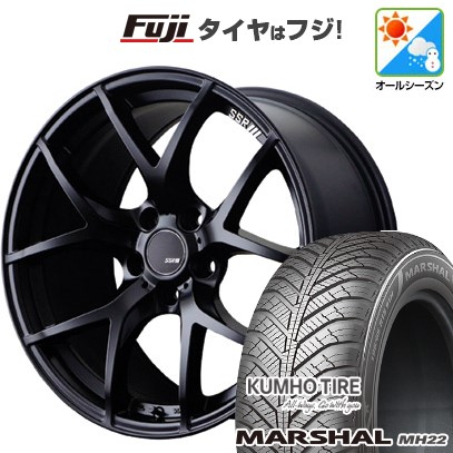 【新品国産車用5穴114.3】 オールシーズンタイヤ ホイール4本セット 235/55R18 クムホ マーシャル MH22 オールシーズン(限定) SSR GT GTV03 7.5J 18インチ(送料無料)