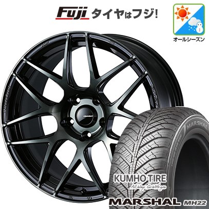 【新品国産車用5穴114.3】 オールシーズンタイヤ ホイール4本セット 235/55R18 クムホ マーシャル MH22 オールシーズン(限定) WEDS ウェッズ ウェッズスポーツ SA-27R 7.5J 18インチ(送料無料)