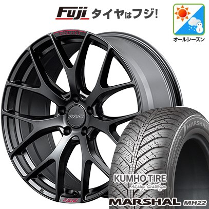 【新品国産車用5穴114.3】 オールシーズンタイヤ ホイール4本セット 235/55R18 クムホ マーシャル MH22 オールシーズン(限定) RAYS レイズ ホムラ 2X7FT SPORT EDITION 7.5J 18インチ(送料無料)｜フジ スペシャルセレクション