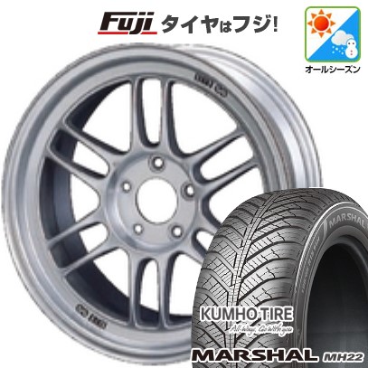 【新品国産車用5穴100】 オールシーズンタイヤ ホイール4本セット 205/55R16 クムホ マーシャル MH22 オールシーズン(限定) ENKEI エンケイ Racing RP-F1 7J 16インチ(送料無料)｜フジ スペシャルセレクション 93,775円