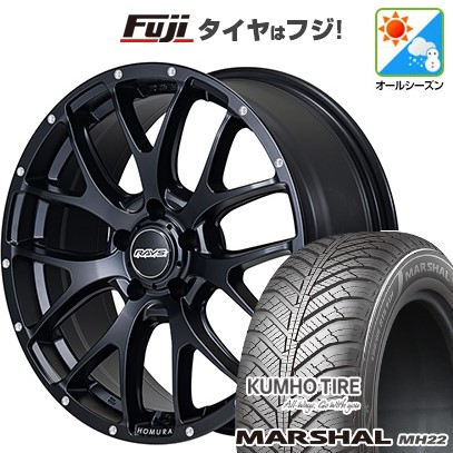 【新品国産車用5穴114.3】 オールシーズンタイヤ ホイール4本セット 235/55R18 クムホ マーシャル MH22 オールシーズン(限定) RAYS レイズ ホムラ 2X7FA 7.5J 18インチ(送料無料)｜フジ スペシャルセレクション