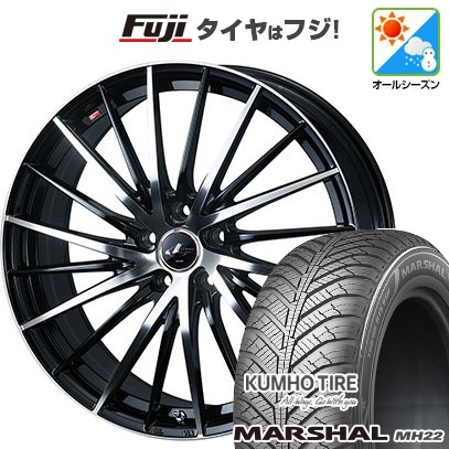 【新品国産車用5穴100】 オールシーズンタイヤ ホイール4本セット 215/45R17 クムホ マーシャル MH22 オールシーズン(限定) WEDS ウェッズ レオニス FR 7J 17インチ(送料無料)|フジ スペシャルセレクション