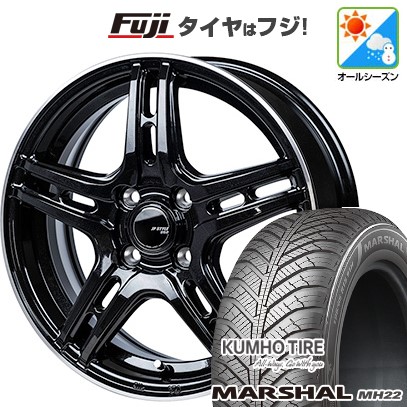 【新品国産車用5穴114.3】 オールシーズンタイヤ ホイール4本セット 235/55R18 クムホ マーシャル MH22 オールシーズン(限定) モンツァ JPスタイル R52 7J 18インチ(送料無料)
