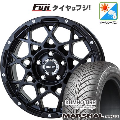 【新品国産車用5穴114.3】 オールシーズンタイヤ ホイール4本セット 235/55R18 クムホ マーシャル MH22 オールシーズン(限定) トライスター BRUT BR-55 8J 18インチ(送料無料)