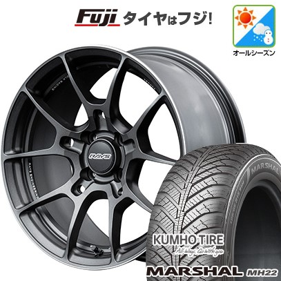 【新品国産車用4穴100】 オールシーズンタイヤ ホイール4本セット 195/55R16 91 V XL クムホ マーシャル MH22 オールシーズン(限定) RAYS レイズ ボルクレーシング G025 6.5J 16インチ(送料無料)｜フジ スペシャルセレクション