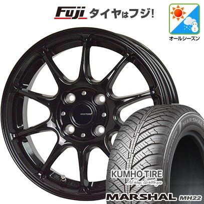 【新品 軽自動車】エブリイワゴン オールシーズンタイヤ ホイール4本セット 155/70R13 クムホ マーシャル MH22 オールシーズン(限定) ホットスタッフ ジースピード G-07 4J 13インチ(送料無料)
