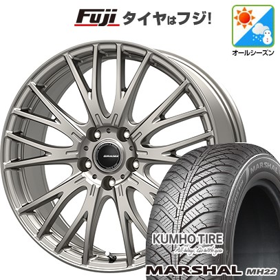 【新品国産車用5穴114.3】 オールシーズンタイヤ ホイール4本セット 205/55R16 クムホ マーシャル MH22 オールシーズン(限定) コーセイ クレイシズ SE48 6.5J 16インチ(送料無料)
