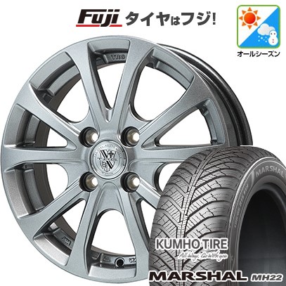 【新品国産車用4穴100】 オールシーズンタイヤ ホイール4本セット 185/60R15 クムホ マーシャル MH22 オールシーズン(限定) ビッグウエイ TRG-バーンII 5.5J 15インチ(送料無料)｜フジ スペシャルセレクション