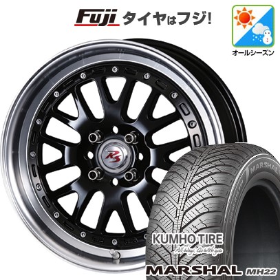 【新品国産車用4穴100】 オールシーズンタイヤ ホイール4本セット 185/55R16 クムホ マーシャル MH22 オールシーズン(限定) クリムソン RS WP MAXIモノブロック 6.5J 16インチ(送料無料)