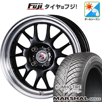 【新品国産車用4穴100】 オールシーズンタイヤ ホイール4本セット 175/65R15 クムホ マーシャル MH22 オールシーズン(限定) クリムソン RS ST AIRモノブロック 5.5J 15インチ(送料無料)|フジ スペシャルセレクション