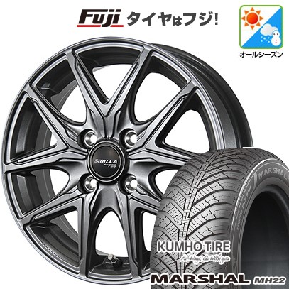 【新品】ルーミー・パッソ・ジャスティ・トール オールシーズンタイヤ ホイール4本セット 165/65R14 クムホ マーシャル MH22 オールシーズン(限定) トピー シビラ NEXT F05 5J 14インチ(送料無料)|フジ スペシャルセレクション