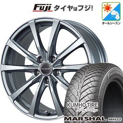 【新品国産車用5穴114.3】 オールシーズンタイヤ ホイール4本セット 235/55R18 クムホ マーシャル MH22 オールシーズン(限定) ブリヂストン バルミナ LS10 7.5J 18インチ(送料無料) 76,010円
