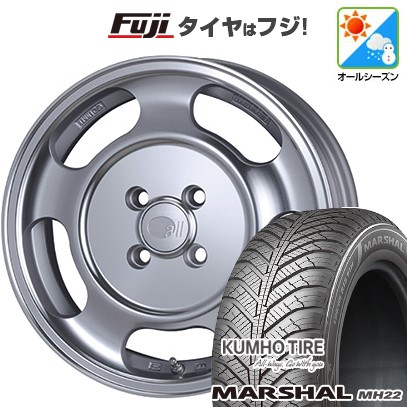【新品国産車用4穴100】 オールシーズンタイヤ ホイール4本セット 185/55R15 クムホ マーシャル MH22 オールシーズン(限定) ENKEI エンケイ all オールセブンティーン 5.5J 15インチ(送料無料)|フジ スペシャルセレクション