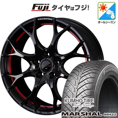 【新品国産車用5穴114.3】 オールシーズンタイヤ ホイール4本セット 235/55R18 クムホ マーシャル MH22 オールシーズン(限定) WEDS ウェッズ ノヴァリス ローグ UY 8J 18インチ(送料無料)