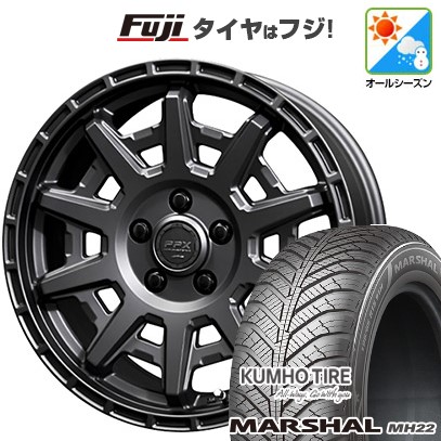 【新品国産車用5穴100】 オールシーズンタイヤ ホイール4本セット 195/65R15 クムホ マーシャル MH22 オールシーズン(限定) 共豊 PPX D10X 6J 15インチ(送料無料)