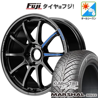 【新品国産車用5穴114.3】 オールシーズンタイヤ ホイール4本セット 235/55R18 クムホ マーシャル MH22 オールシーズン(限定) RAYS レイズ グラムライツ 57NR SPEC-M 7.5J 18インチ(送料無料)|フジ スペシャルセレクション