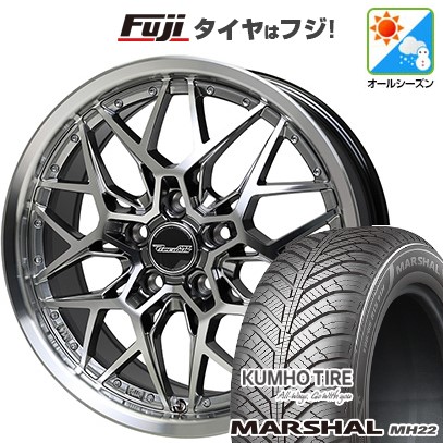 【新品国産車用5穴114.3】 オールシーズンタイヤ ホイール4本セット 235/55R18 クムホ マーシャル MH22 オールシーズン(限定) ホットスタッフ プレシャス アストM5 7J 18インチ(送料無料)