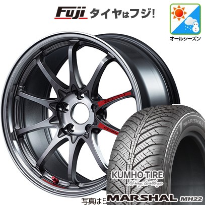 【新品国産車用5穴114.3】 オールシーズンタイヤ ホイール4本セット 225/45R18 95 W XL クムホ マーシャル MH22 オールシーズン(限定) RAYS レイズ ボルクレーシング CE28N-plus SL 7.5J 18インチ(送料無料)|フジ スペシャルセレクション