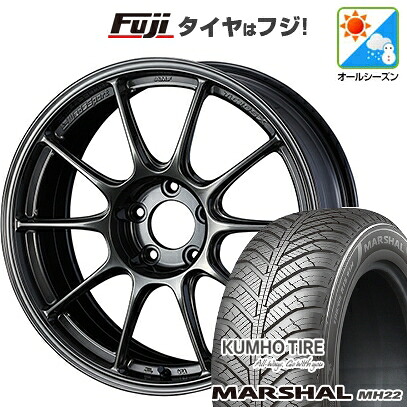 【新品国産車用5穴114.3】 オールシーズンタイヤ ホイール4本セット 235/55R18 クムホ マーシャル MH22 オールシーズン(限定) WEDS ウェッズ ウェッズスポーツ TC-105X 8J 18インチ(送料無料)｜フジ スペシャルセレクション 139,050円